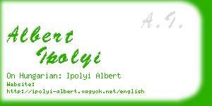 albert ipolyi business card